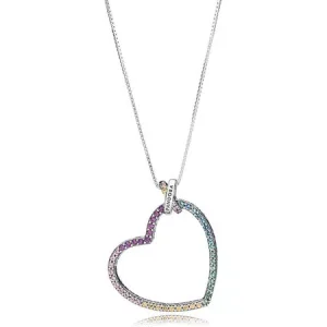 (bild till) Pandora Halsband Flerfärgat Hjärta - 397070Nrpmx