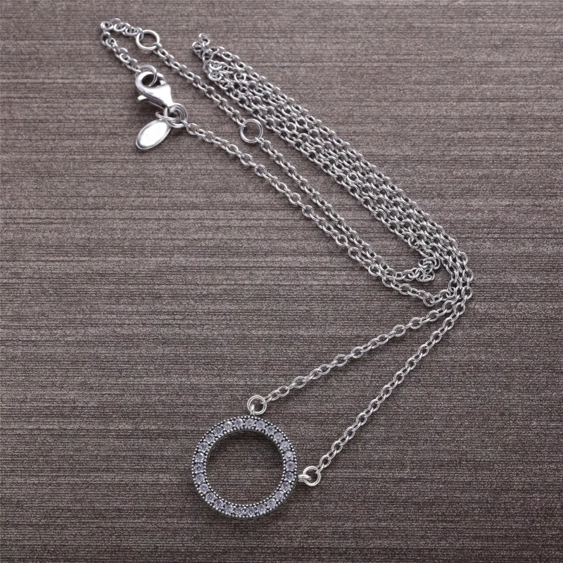 (bild till) Pandora Halsband Hjärtan - 590514Cz-45 - View 2