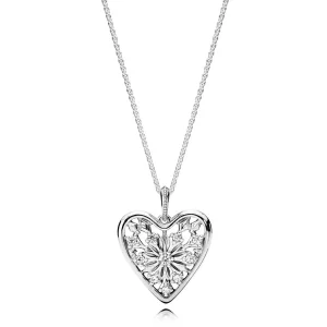 (bild till) Pandora Halsband Hjärtat av Vintern - 396369Cz-80