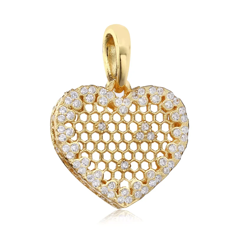 (bild till) PANDORA Honeycomb Lace Hängsmycke 367111CZ - View 2