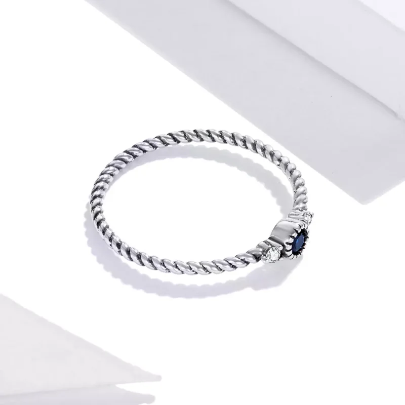 (bild till) Pandora Stil Ring Blå Sten - Scr693 - View 4