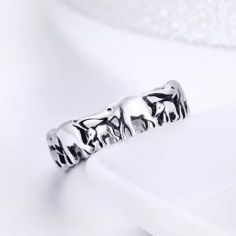 (bild till) Pandora Stil Ring Elephant Family - Scr344 - View 2