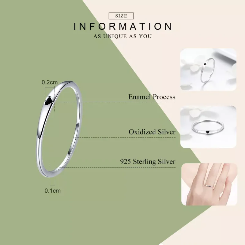 (bild till) Pandora Stil Ring Enkel Kärlek - Scr468 - View 3