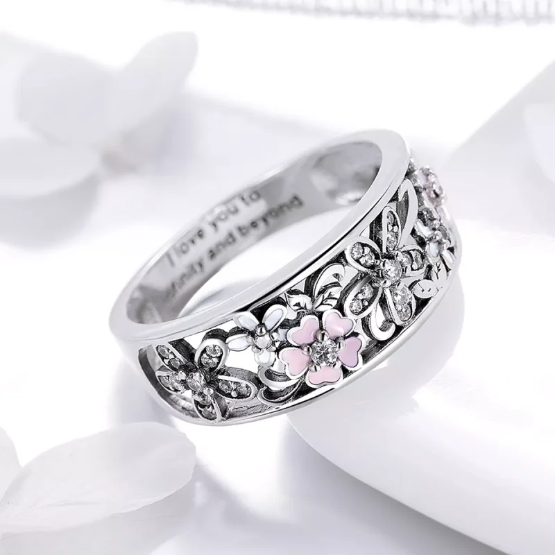 (bild till) Pandora Stil Ring Flower Dance - Scr390 - View 2