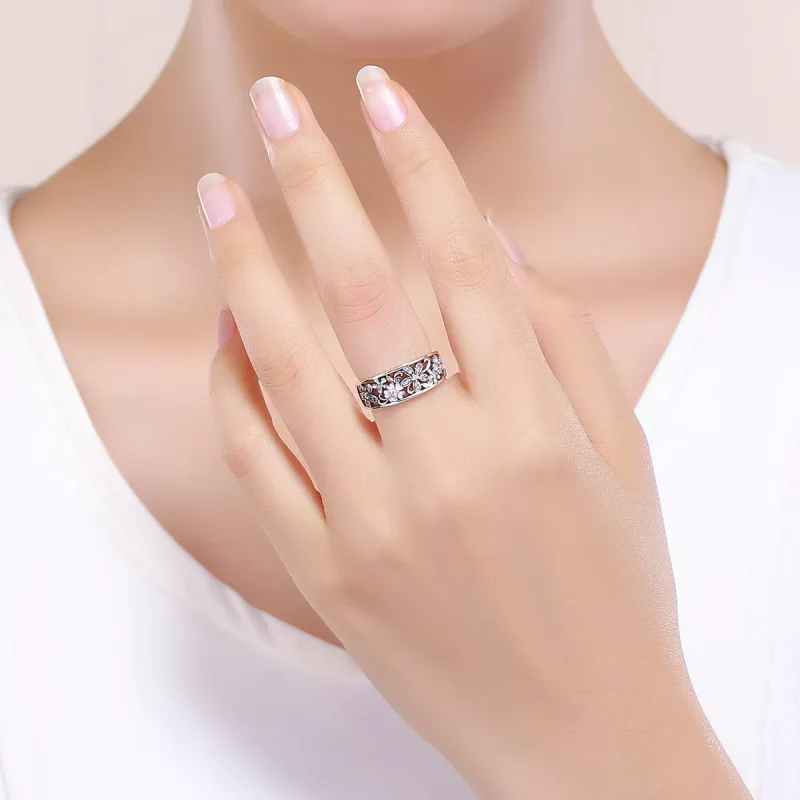 (bild till) Pandora Stil Ring Flower Dance - Scr390 - View 5