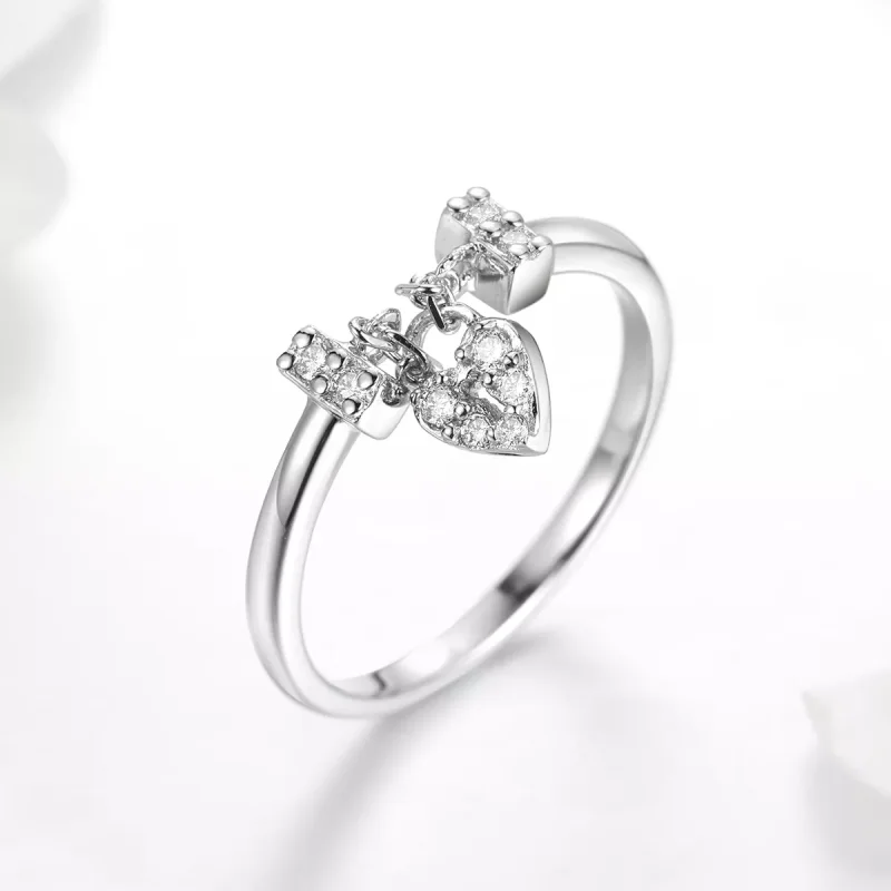 (bild till) Pandora Stil Ring Hjärtlås - Scr466 - View 2