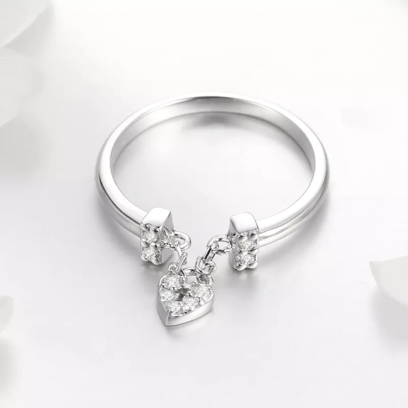 (bild till) Pandora Stil Ring Hjärtlås - Scr466 - View 4