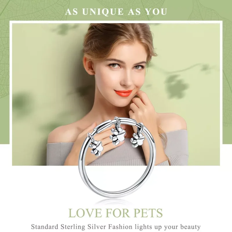 (bild till) Pandora Stil Ring Kärlek Till Husdjur - Scr394 - View 2