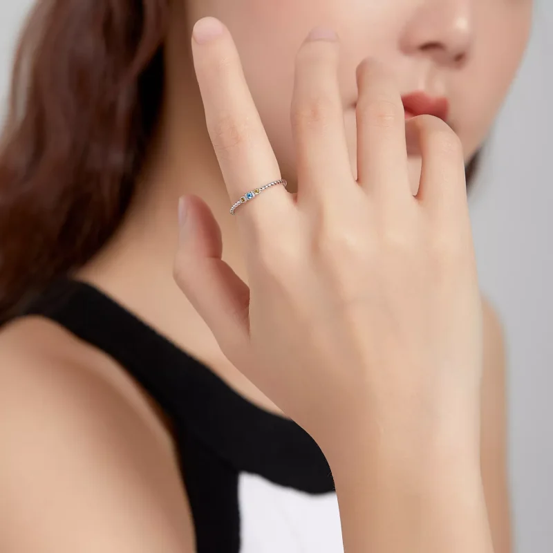 (bild till) Pandora Stil Ring Kärlek Till Rainbow - Scr721 - View 7