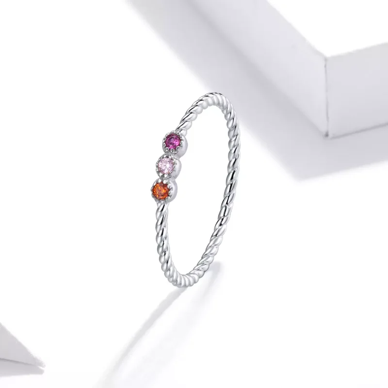 (bild till) Pandora Stil Ring Kärlek Till Rainbow - Scr722 - View 2