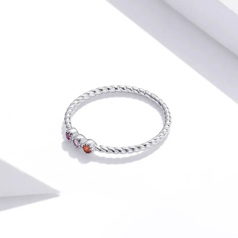 (bild till) Pandora Stil Ring Kärlek Till Rainbow - Scr722 - View 3