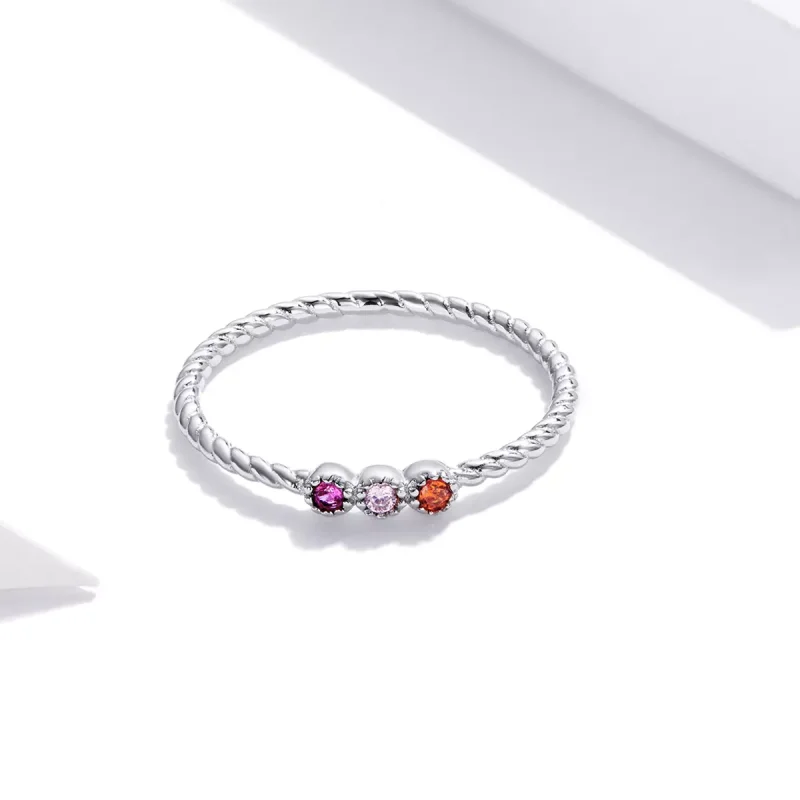 (bild till) Pandora Stil Ring Kärlek Till Rainbow - Scr722 - View 4