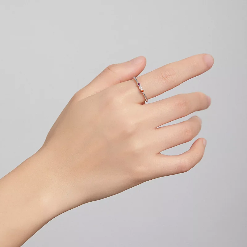 (bild till) Pandora Stil Ring Kärlek Till Rainbow - Scr722 - View 7