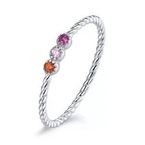 (bild till) Pandora Stil Ring Kärlek Till Rainbow - Scr722