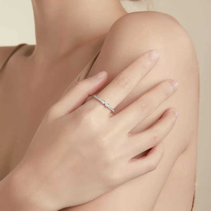 (bild till) Pandora Stil Ring Löften För Henne - Scr691 - View 7