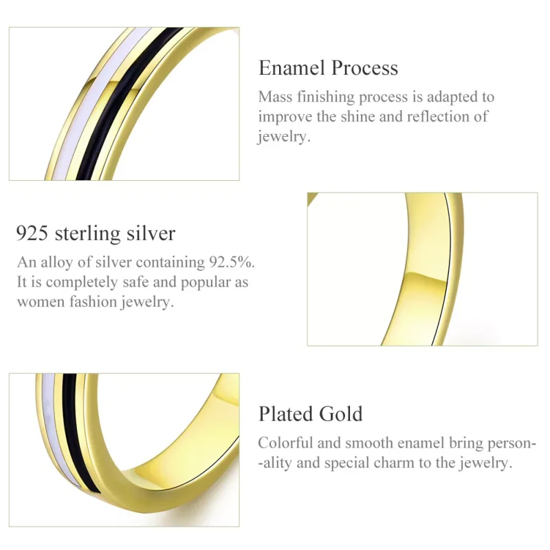 (bild till) Pandora Stil Ring Mode 14 Karats Guldpläterad - Scr523 - View 3