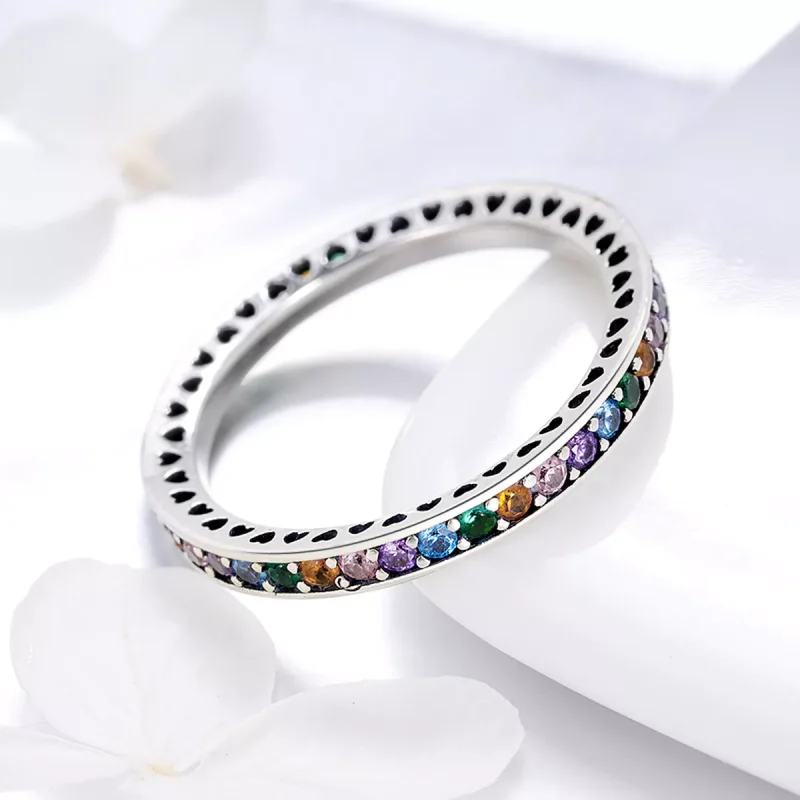 (bild till) Pandora Stil Ring Regnbåge - Scr392 - View 2