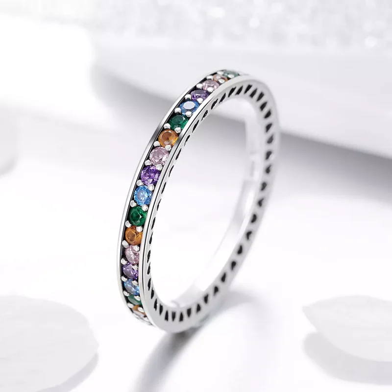 (bild till) Pandora Stil Ring Regnbåge - Scr392 - View 4