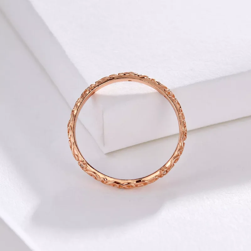 (bild till) Pandora Stil Ring Retro Mönster 14 Karat Roséguld - Scr514 - View 5
