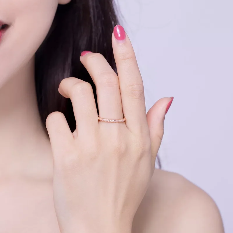 (bild till) Pandora Stil Ring Retro Mönster 14 Karat Roséguld - Scr514 - View 6