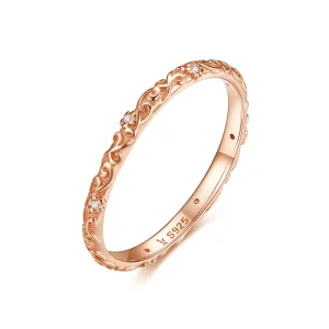 (bild till) Pandora Stil Ring Retro Mönster 14 Karat Roséguld - Scr514