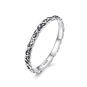 (bild till) Pandora Stil Ring Retro Mönster - Scr513