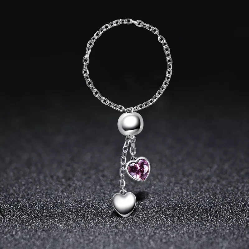 (bild till) Pandora Stil Ring Rosa Hjärta - Scr015 - View 6