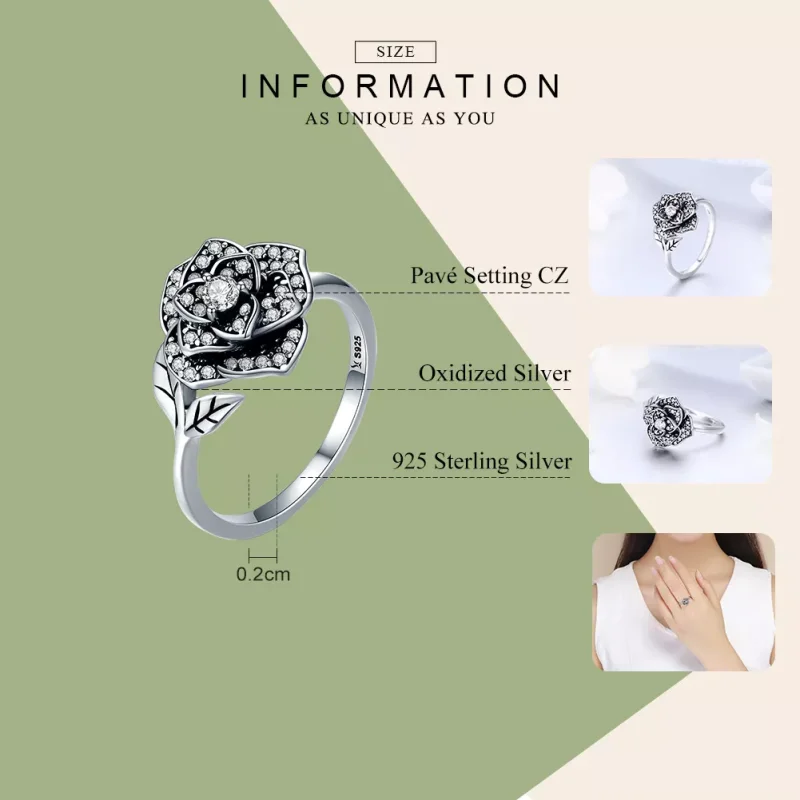 (bild till) Pandora Stil Ring Rose Love - Scr382 - View 4