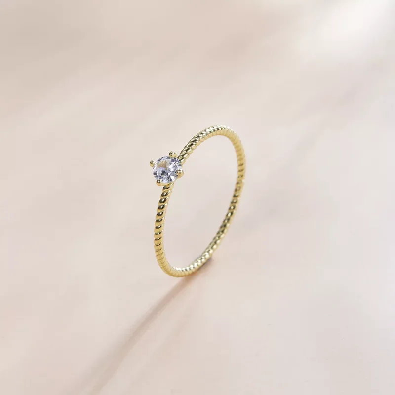(bild till) Pandora Stil Ring Tidlös 14 Karats Guldpläterad - Scr716 - View 2
