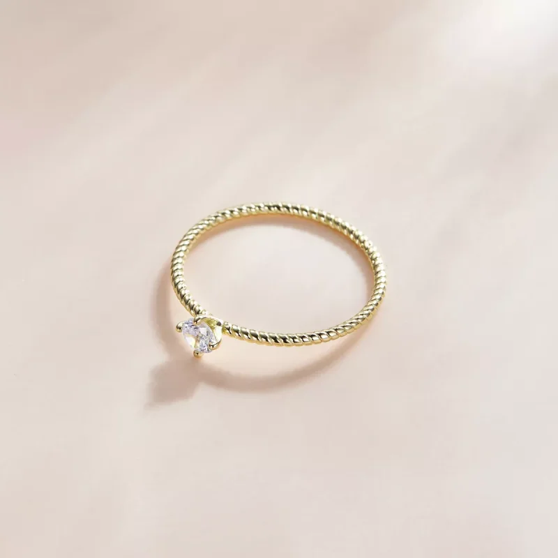 (bild till) Pandora Stil Ring Tidlös 14 Karats Guldpläterad - Scr716 - View 3