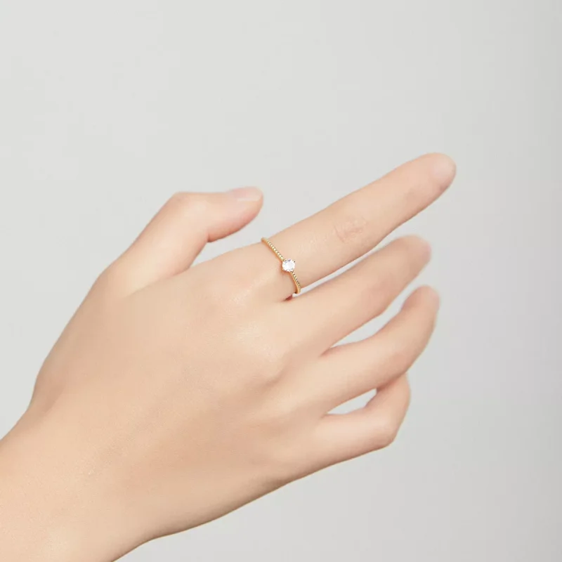 (bild till) Pandora Stil Ring Tidlös 14 Karats Guldpläterad - Scr716 - View 7