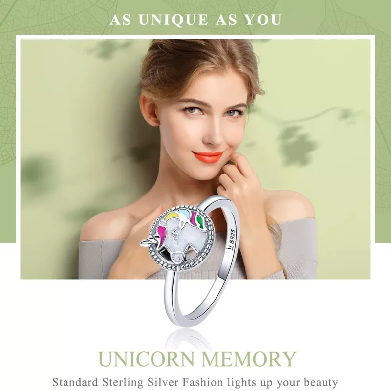 (bild till) Pandora Stil Ring Unicorn Minne - Scr388 - View 2