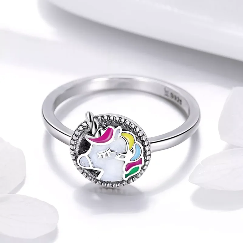 (bild till) Pandora Stil Ring Unicorn Minne - Scr388 - View 3