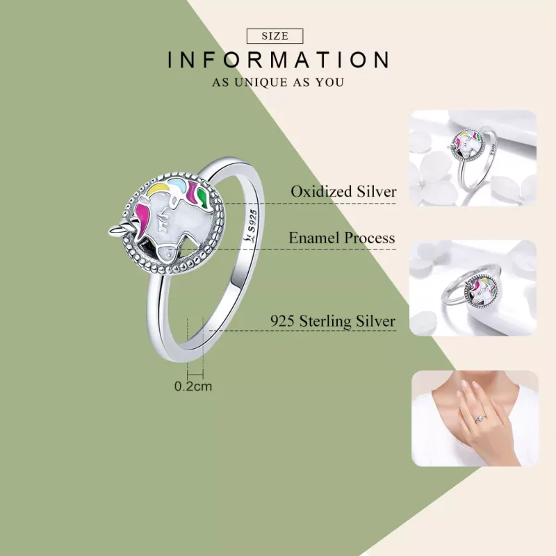 (bild till) Pandora Stil Ring Unicorn Minne - Scr388 - View 4
