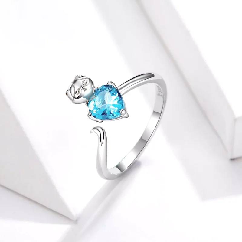 (bild till) Öppen Ring Blue Kitty - Scr533 - View 4