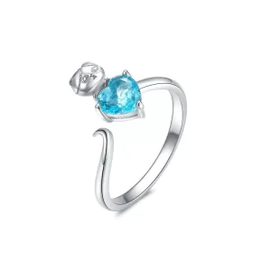 (bild till) Öppen Ring Blue Kitty - Scr533