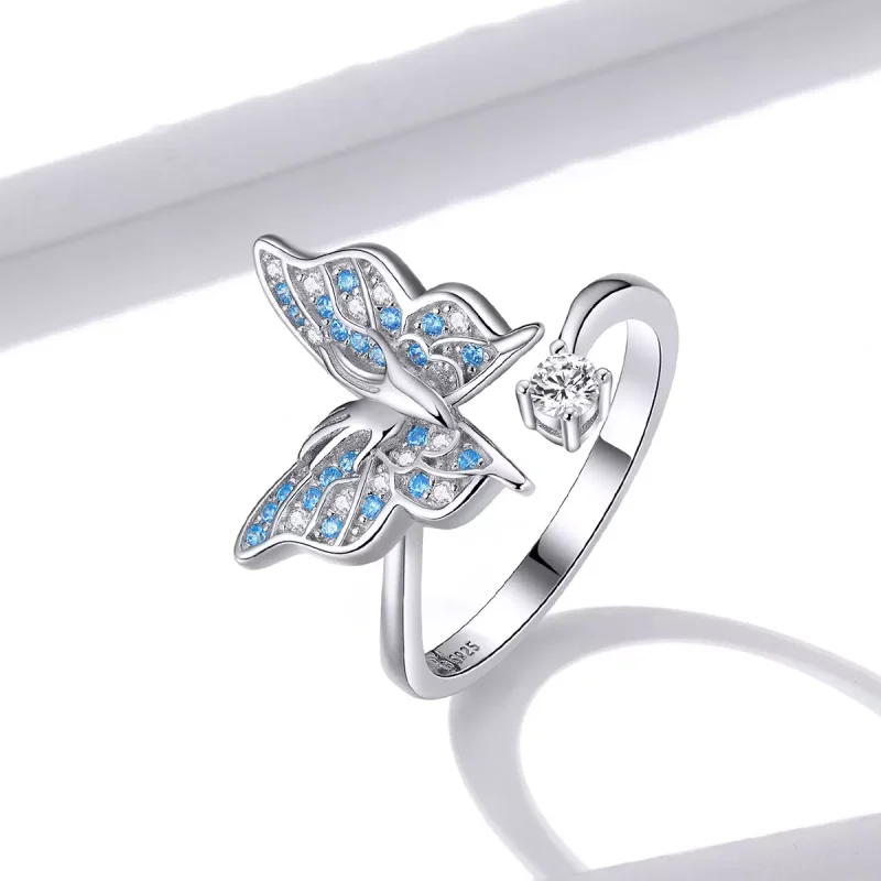 (bild till) Öppen Ring Butterfly Wing - Bsr098 - View 4