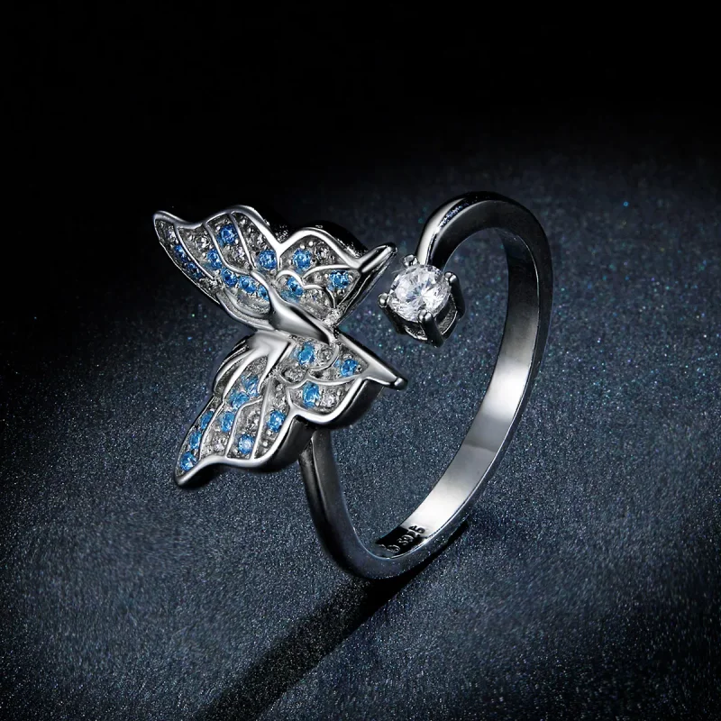 (bild till) Öppen Ring Butterfly Wing - Bsr098 - View 8