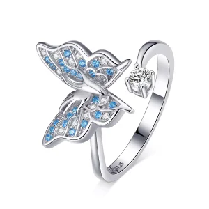 (bild till) Öppen Ring Butterfly Wing - Bsr098