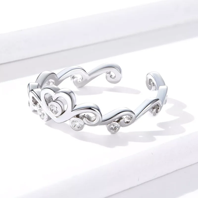 (bild till) Öppen Ring Crown Silver - Bsr105 - View 3