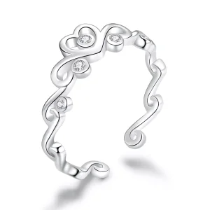 (bild till) Öppen Ring Crown Silver - Bsr105