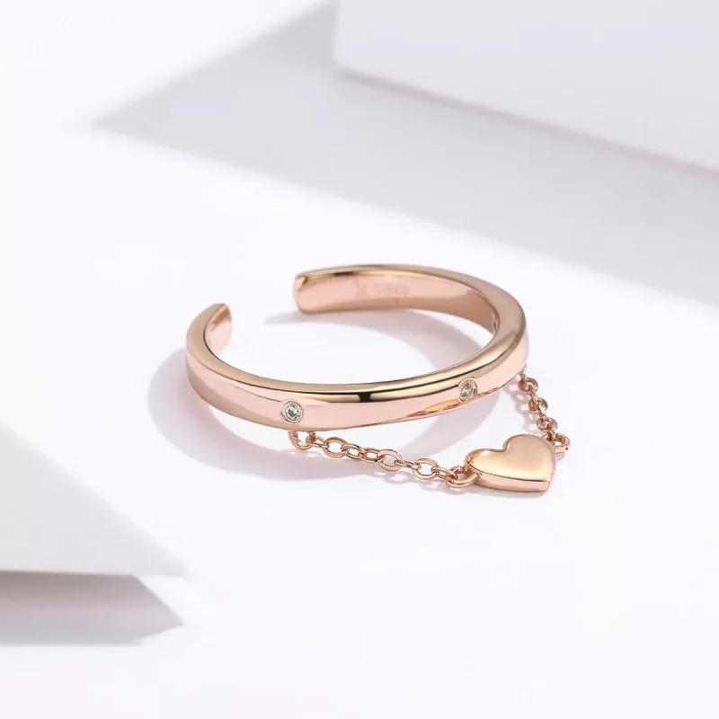(bild till) Öppen Ring Love Light 14 Karat Roséguld - Scr572 - View 2
