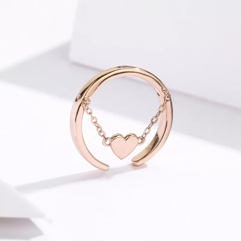 (bild till) Öppen Ring Love Light 14 Karat Roséguld - Scr572 - View 3