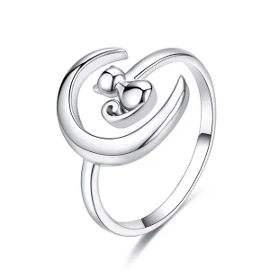 (bild till) Öppen Ring Moon & Cat - Scr451