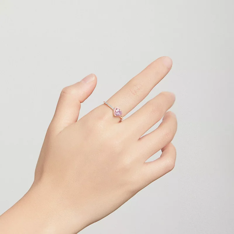(bild till) Öppen Ring Open Heart Clear Love - Scr717 - View 7