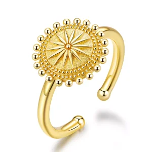 (bild till) Öppen Ring Starry 14 Karats Guldpläterad - Scr580