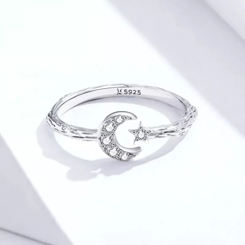 (bild till) Öppen Ring Vintage Star Moon - Scr638 - View 3