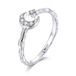 (bild till) Öppen Ring Vintage Star Moon - Scr638