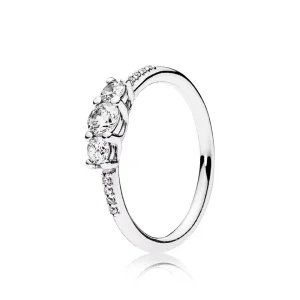 (bild till) Clear Three-Stone Ring - 196242Cz