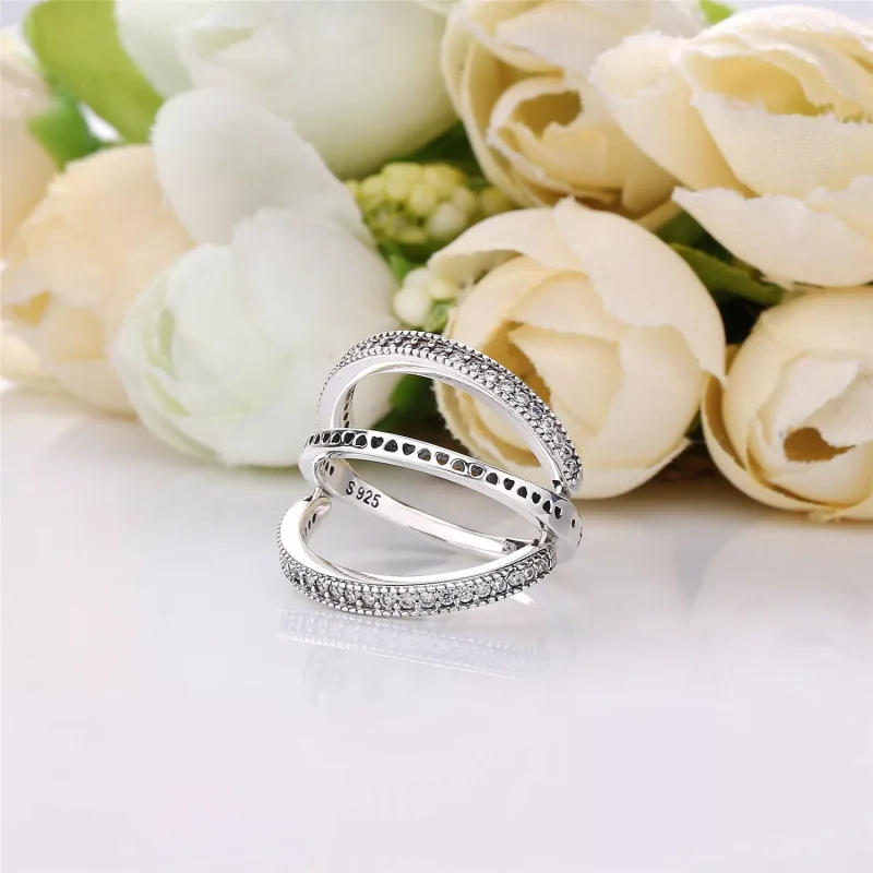 (bild till) Flipping Hearts of PANDORA Ring 197404CZ - View 4